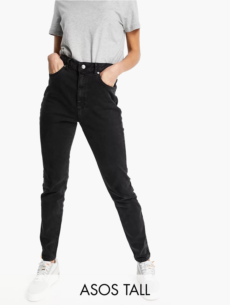 Asos farleigh online jeans black